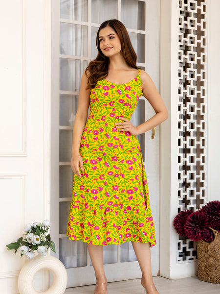 Yacho Yellow A-Line Fit Gown