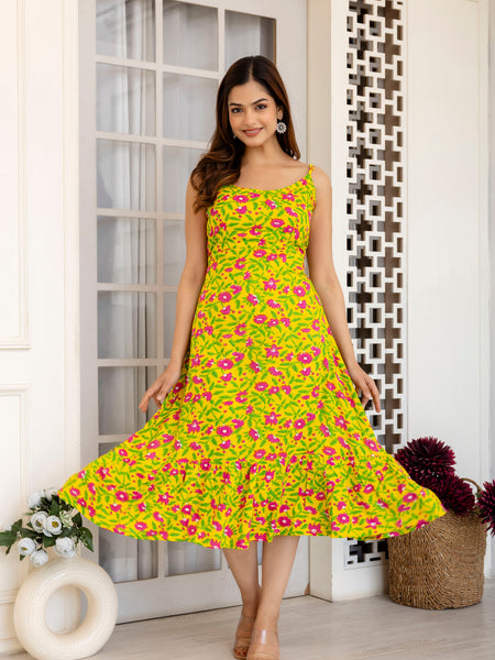 Yacho Yellow A-Line Fit Gown