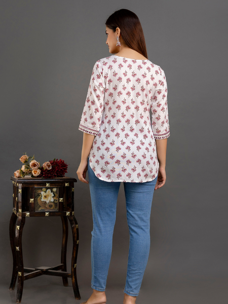 Women Printed Reyon Straight Kurti