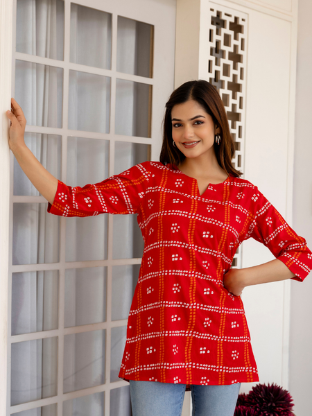 Women Printed Reyon Straight Kurti