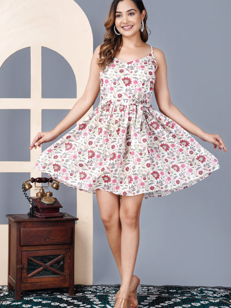 Multicolor Short Dress For Women