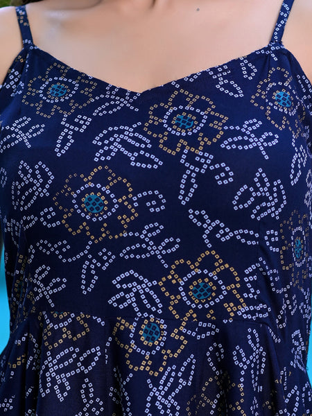 Roz Blue Anarkali Gown