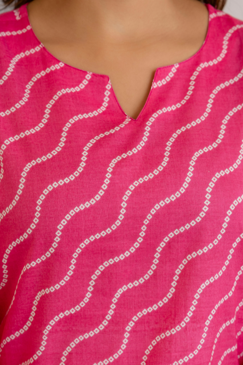 Women Printed Pure Cotton Straight Kurti
