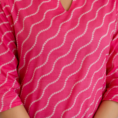 Women Printed Pure Cotton Straight Kurti