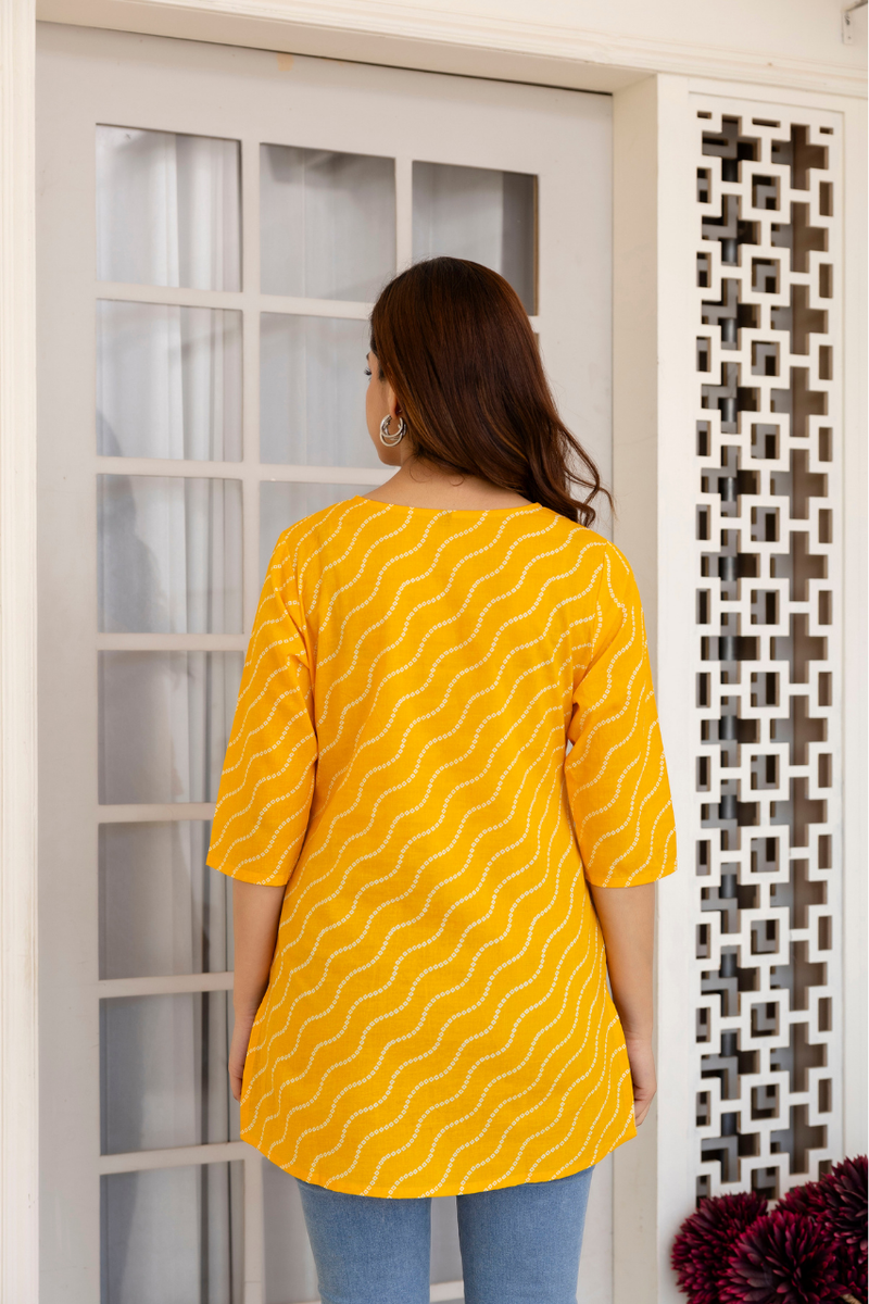 Women Printed Pure Cotton Straight Kurti