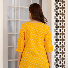 Women Printed Pure Cotton Straight Kurti