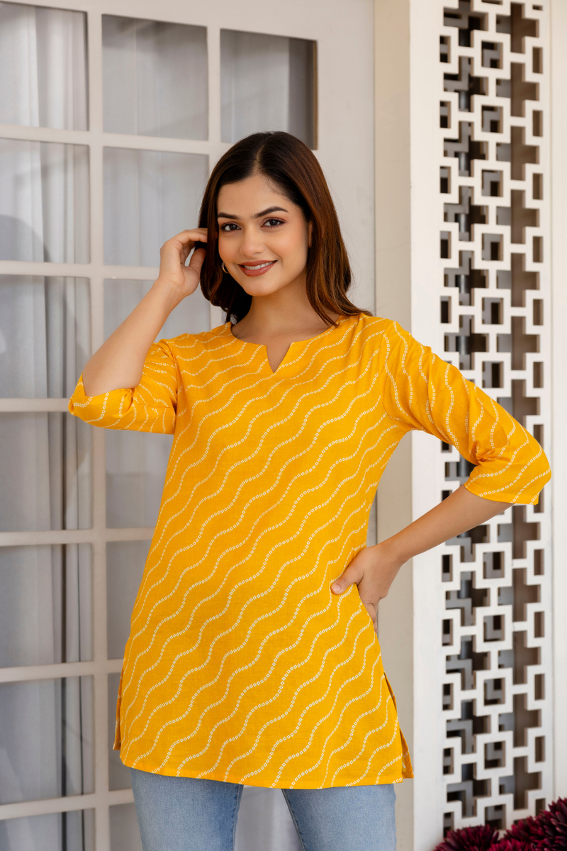 Women Printed Pure Cotton Straight Kurti