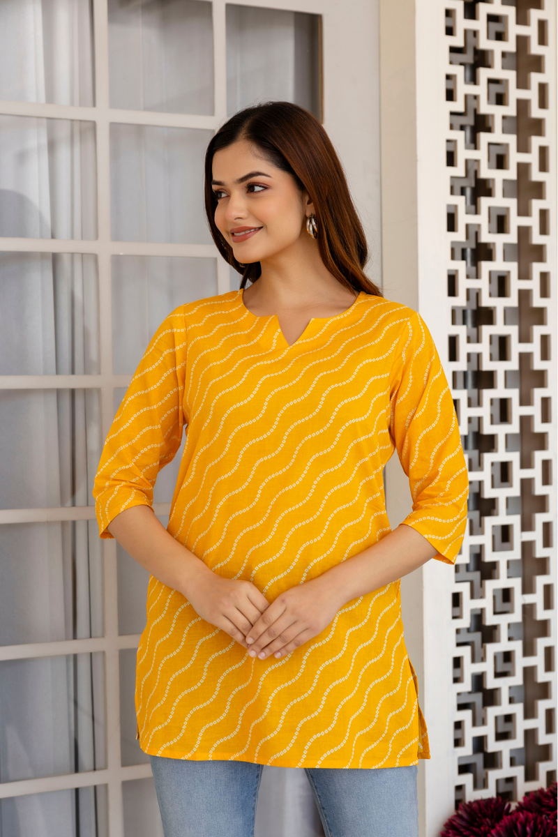 Women Printed Pure Cotton Straight Kurti