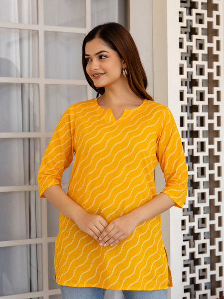 Women Printed Pure Cotton Straight Kurti