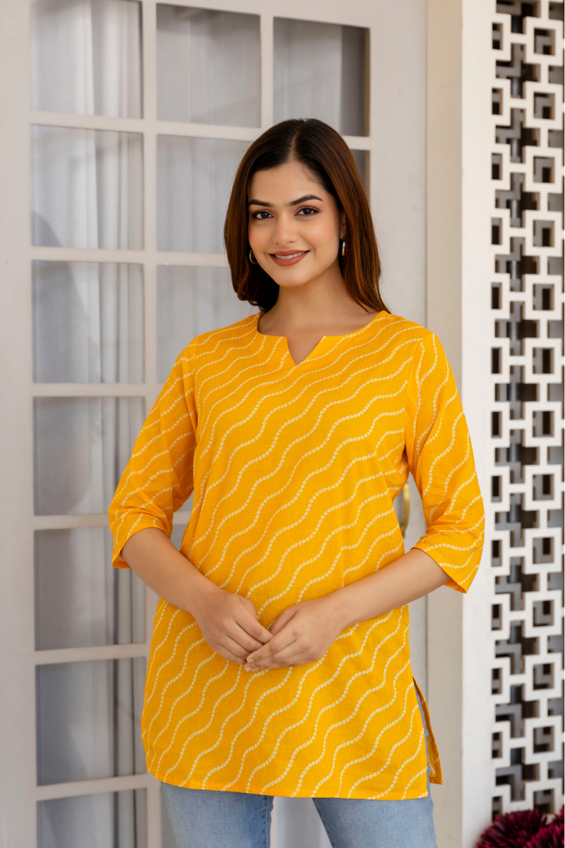 Women Printed Pure Cotton Straight Kurti