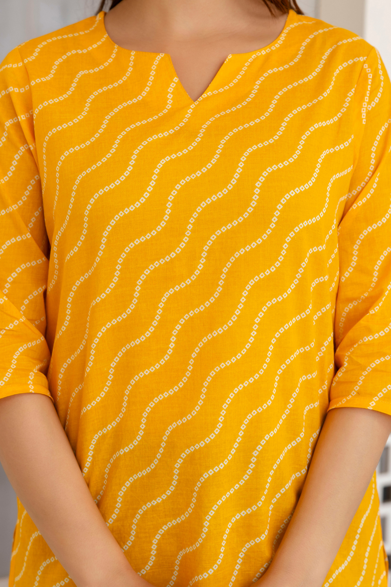 Women Printed Pure Cotton Straight Kurti