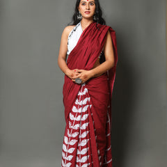 Elegant Hand Block Printed Cotton Saree
