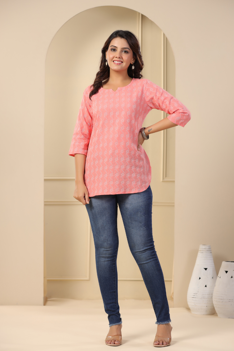 Women Printed Pure Cotton Straight Kurti
