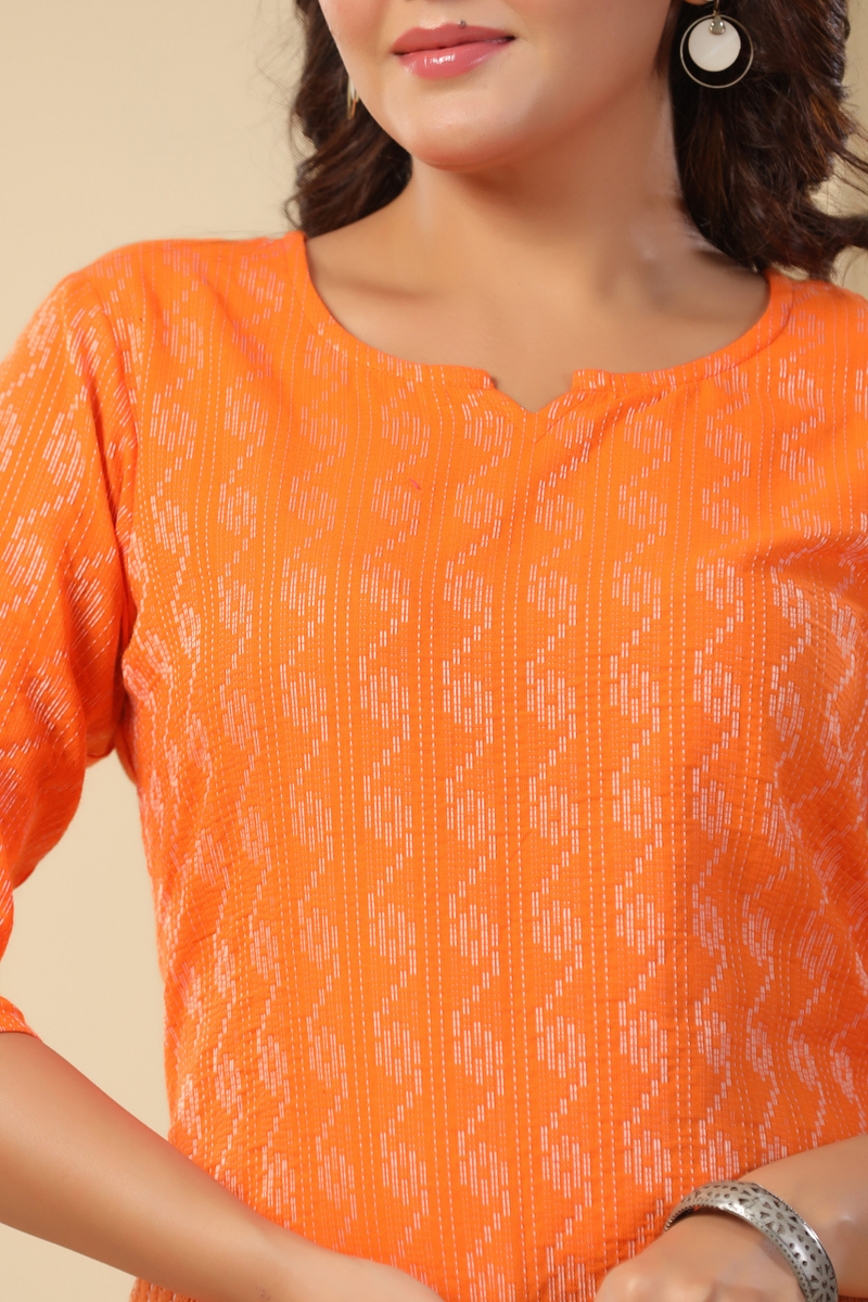 Women Printed Pure Cotton Straight Kurti