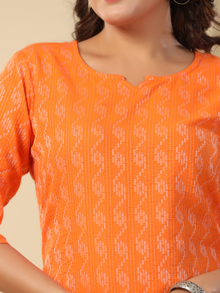 Women Printed Pure Cotton Straight Kurti