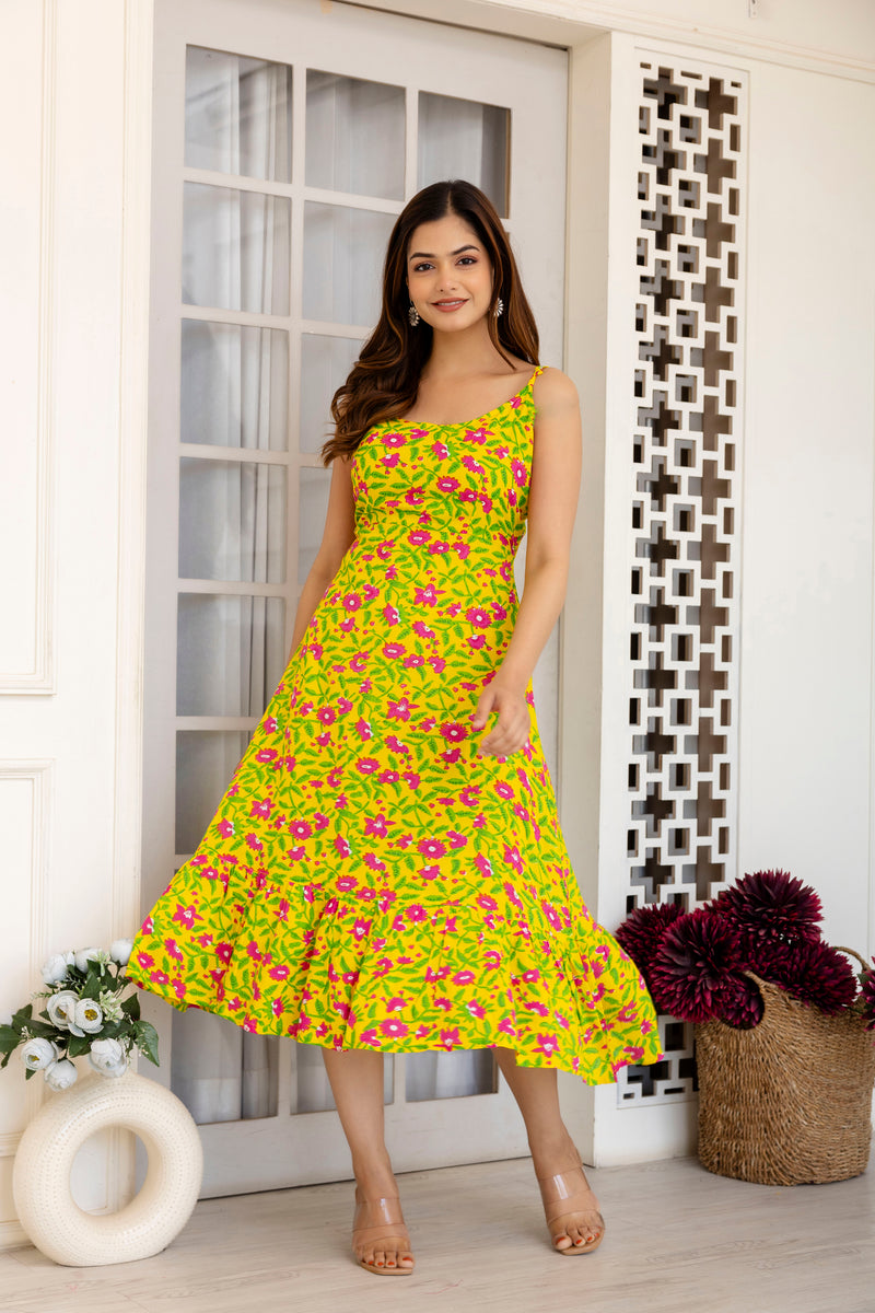 Yacho Yellow A-Line Fit Gown