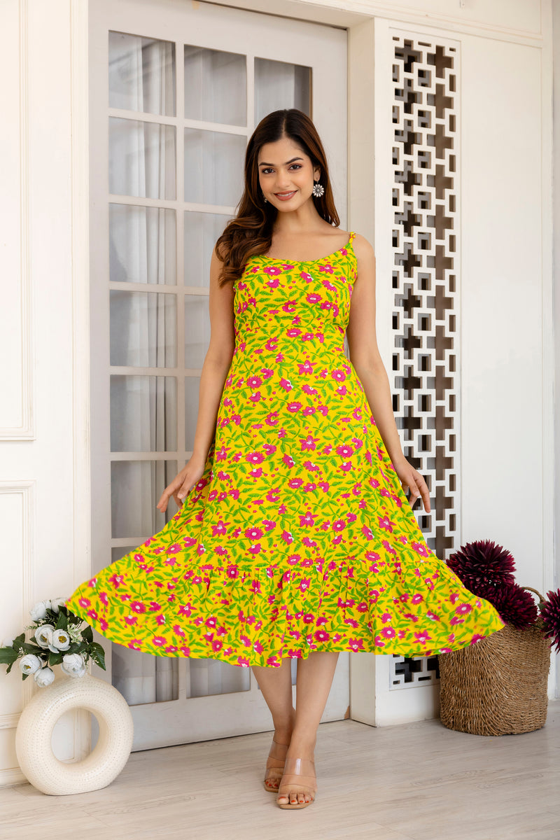 Yacho Yellow A-Line Fit Gown