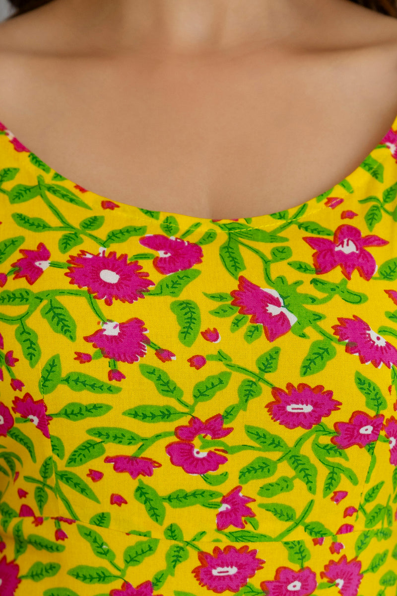 Yacho Yellow A-Line Fit Gown