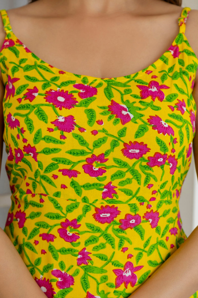 Yacho Yellow A-Line Fit Gown
