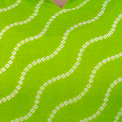 NairaCut Leharia Bandhej Print with cotton Kurta