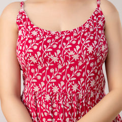 Maroon Short Dress  For Women