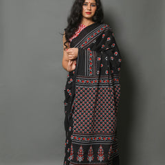 Elegant Hand Block Printed Cotton Saree