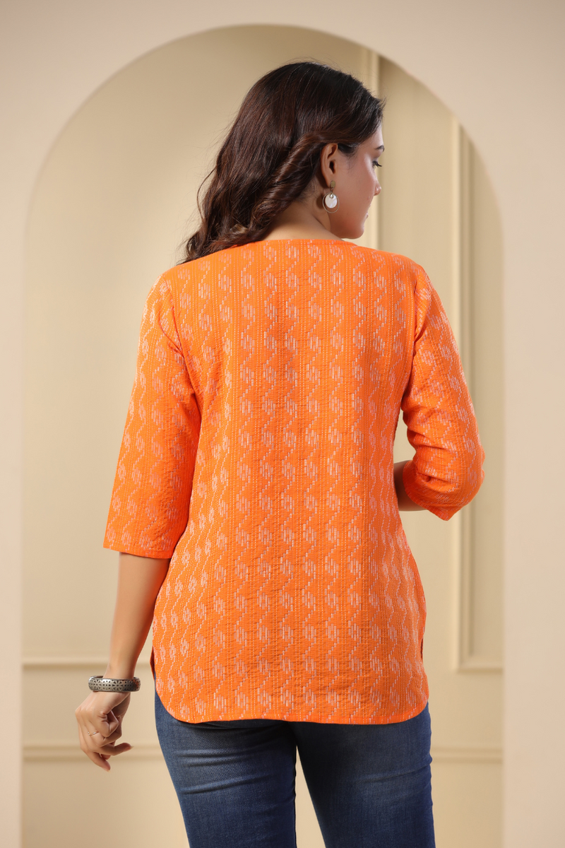 Women Printed Pure Cotton Straight Kurti