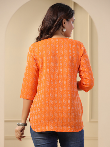 Women Printed Pure Cotton Straight Kurti
