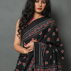 Elegant Hand Block Printed Cotton Saree