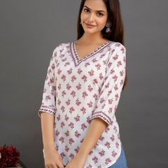 Women Printed Reyon Straight Kurti