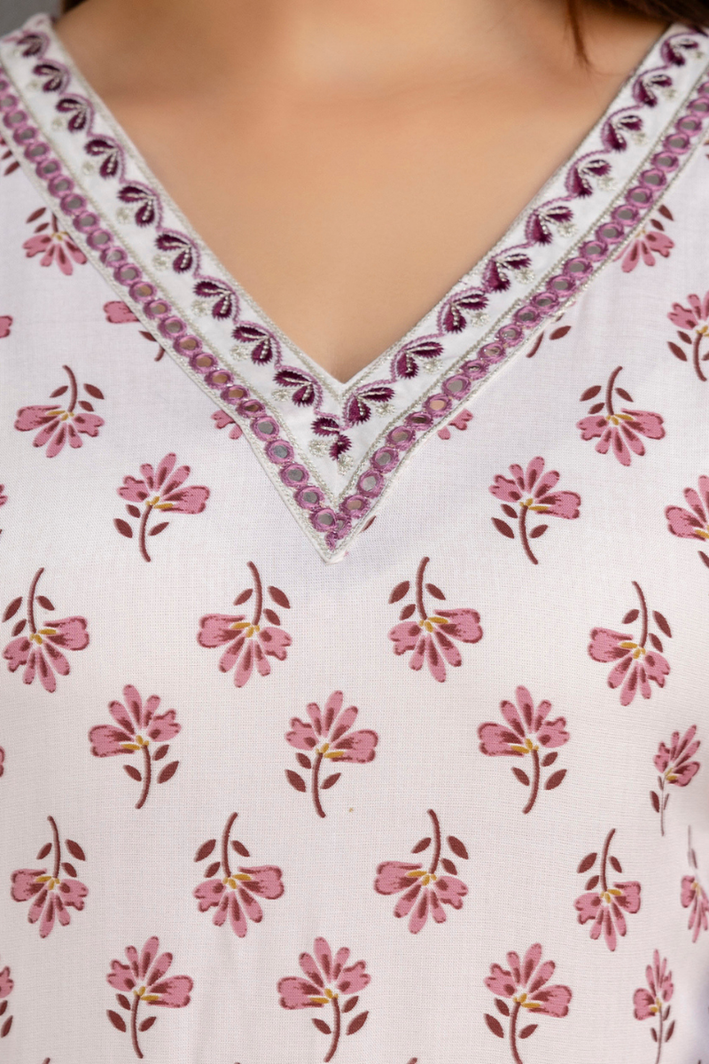 Women Printed Reyon Straight Kurti