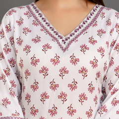 Women Printed Reyon Straight Kurti