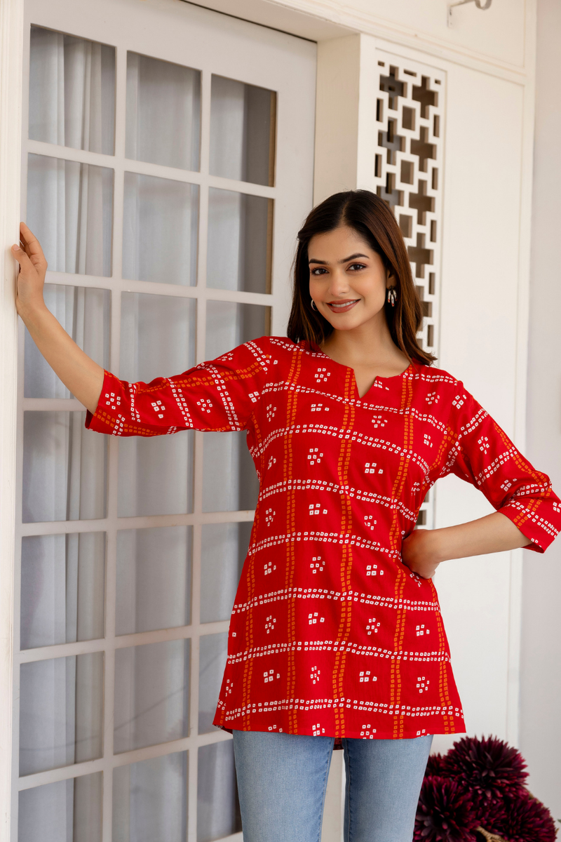 Women Printed Reyon Straight Kurti