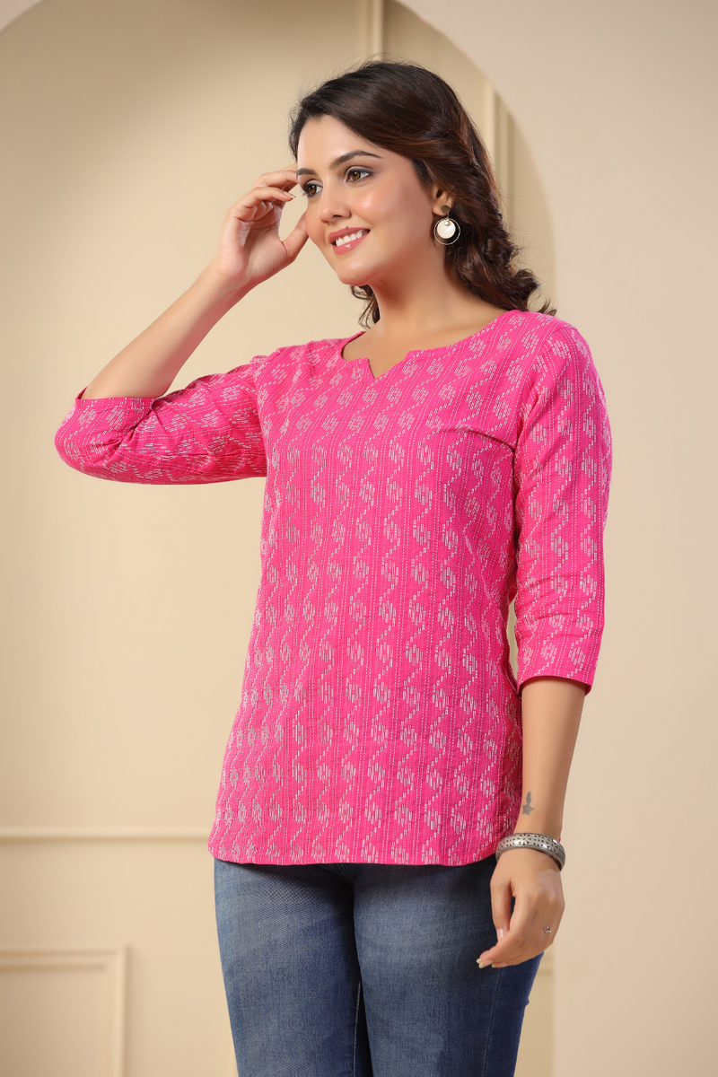 Women Printed Pure Cotton Straight Kurti