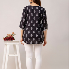 Women Printed Reyon Straight Kurti