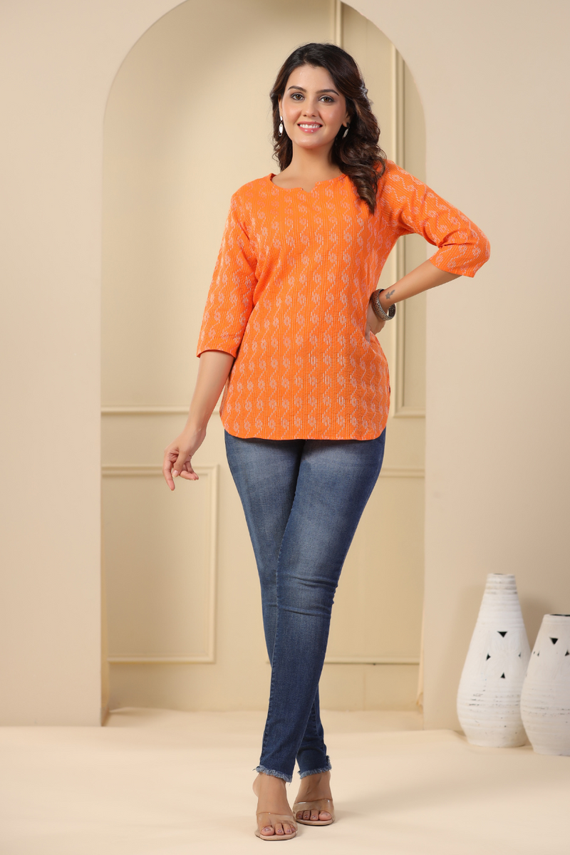 Women Printed Pure Cotton Straight Kurti