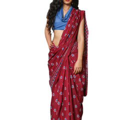 Elegant Hand Block Printed Cotton Saree