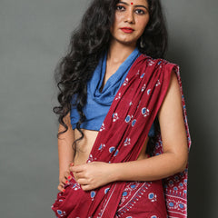 Elegant Hand Block Printed Cotton Saree