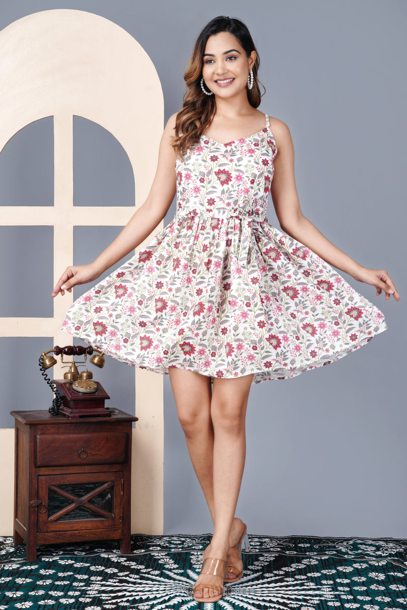 Multicolor Short Dress For Women