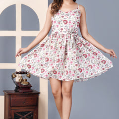 Multicolor Short Dress For Women