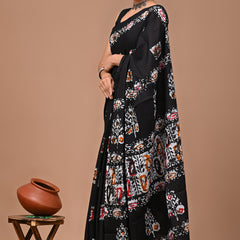Elegant Hand Block Printed Cotton Saree