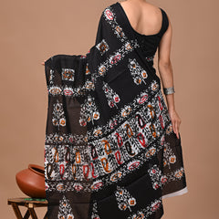 Elegant Hand Block Printed Cotton Saree