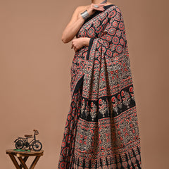 Elegant Hand Block Printed Cotton Saree