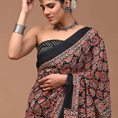 Elegant Hand Block Printed Cotton Saree