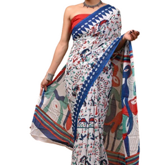 Elegant Hand Block Printed Cotton Saree