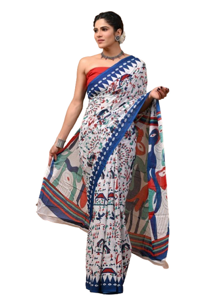 Elegant Hand Block Printed Cotton Saree