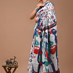 Elegant Hand Block Printed Cotton Saree