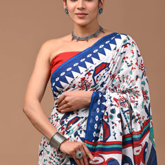 Elegant Hand Block Printed Cotton Saree