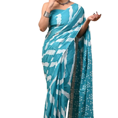 Elegant Hand Block Printed Cotton Saree