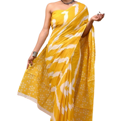 Elegant Hand Block Printed Cotton Saree